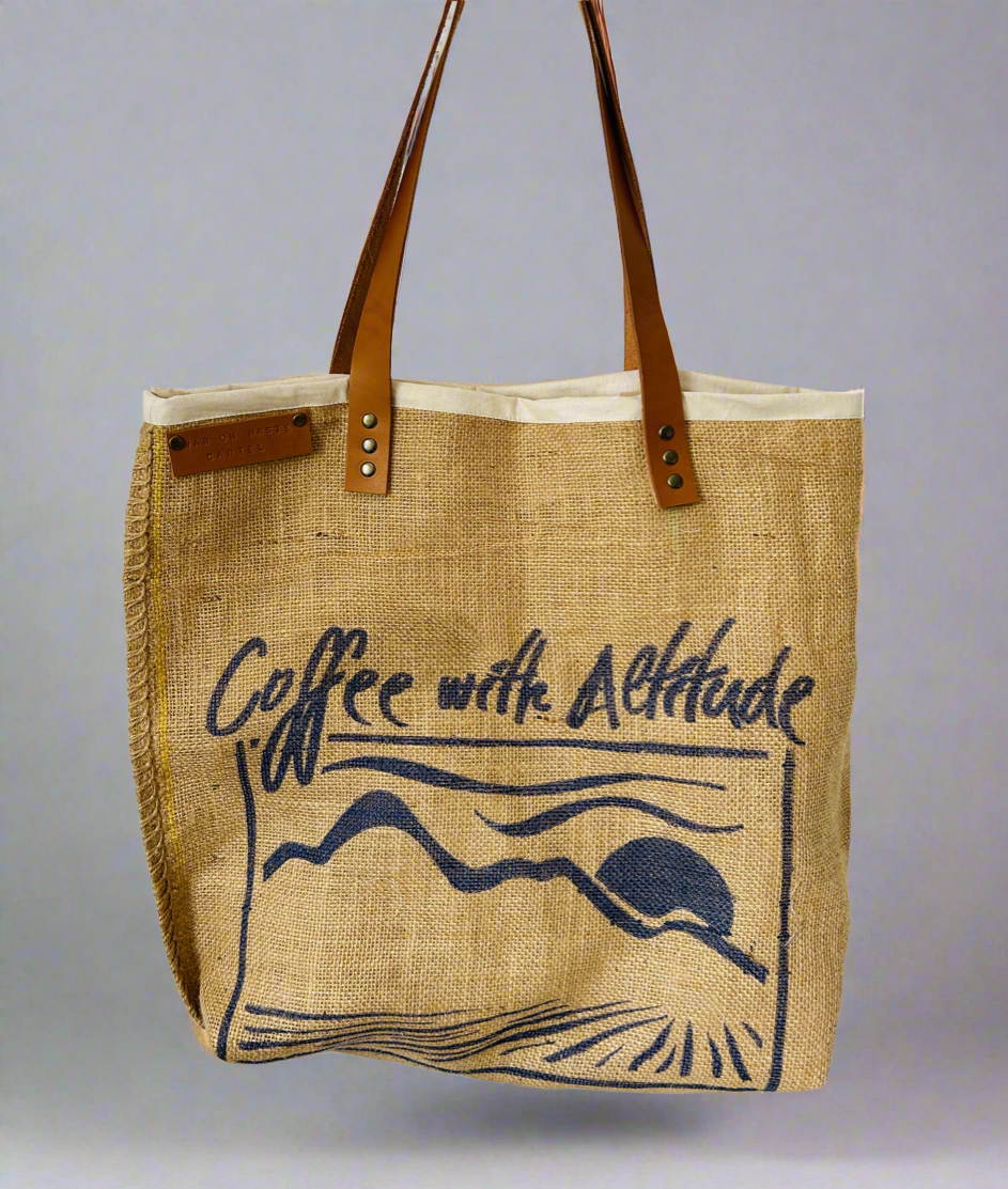 Upcycled Tote Bag | Coffee with Altitude | War On Waste Cartel